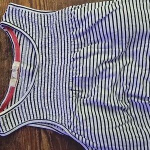 Striped Tank Top with Lace Trim